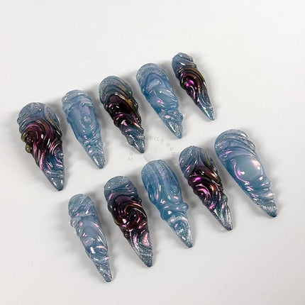 Purple Galaxy - Press On Nails